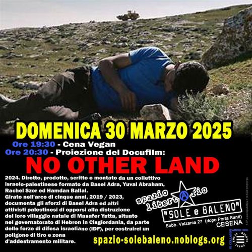 Proiezione docufilm "NO OTHER LAND" 2024