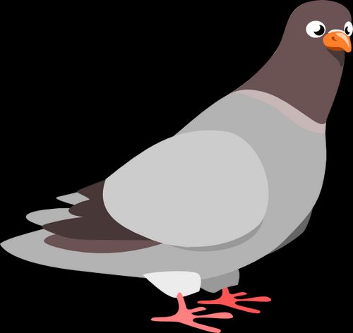 An illustration depicting a pigeon.