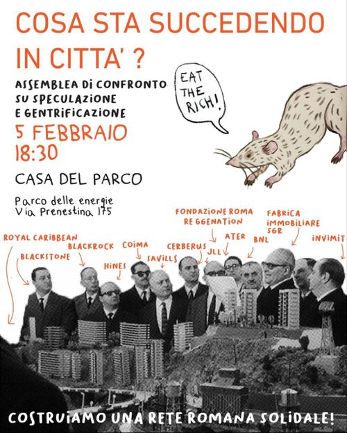 Cosa sta succedendo in città? - Assemblea di confronto su speculazione e gentrificazione