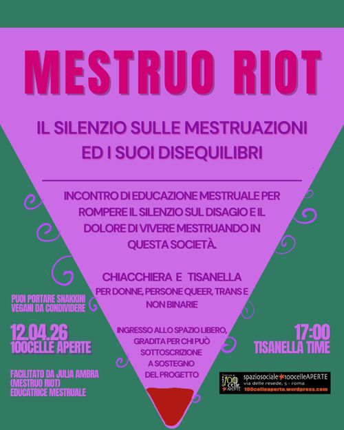 MESTRUO RIOT- IL SILENZIO SULLE MESTRUAZIONI E I SUOI DISEQUILIBRI