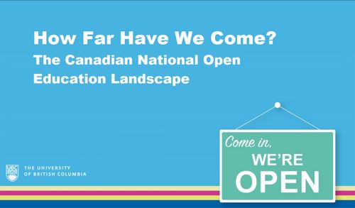 How Far Have We Come? – The Canadian National Open Education Landscape