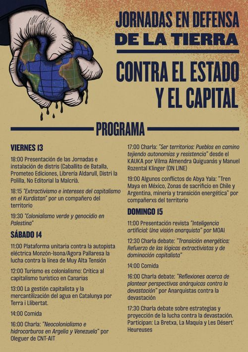 Jornadas en defensa de la tierra contra el capital y el estado