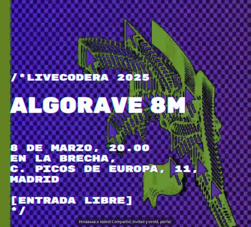 LIVECODERA 8M: Live coding transfeminista