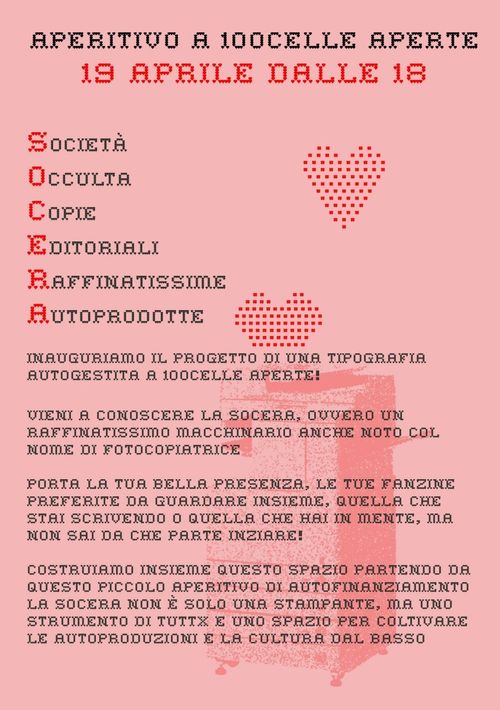 Tipografia Autogestita - Inaugurazione e presentazione di SOCERA