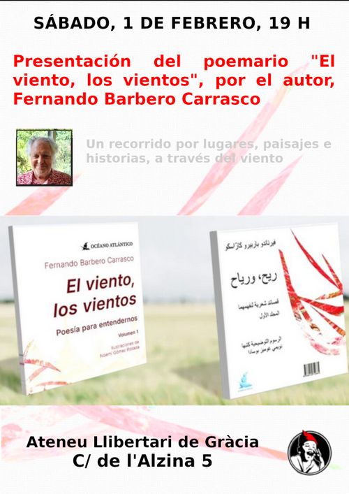 Presentació del llibre poemari, "El viento, los vientos"