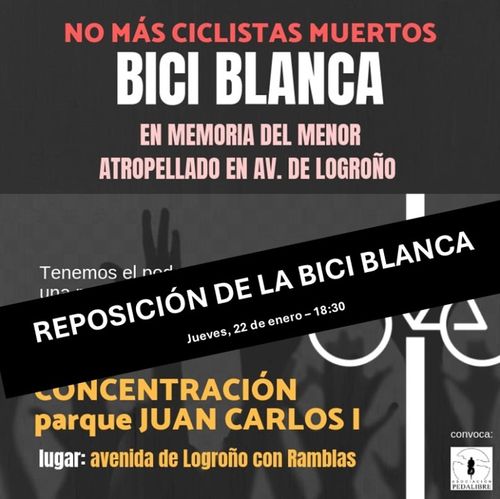 Reposición de una Bici Blanca desaparecida