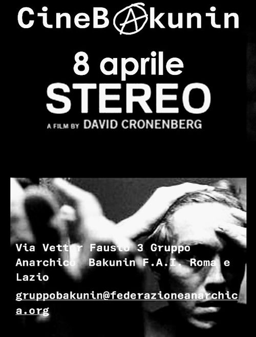 Mercoledì 8 aprile "Stereo" di Cronenberg al Cineforum Bakunin