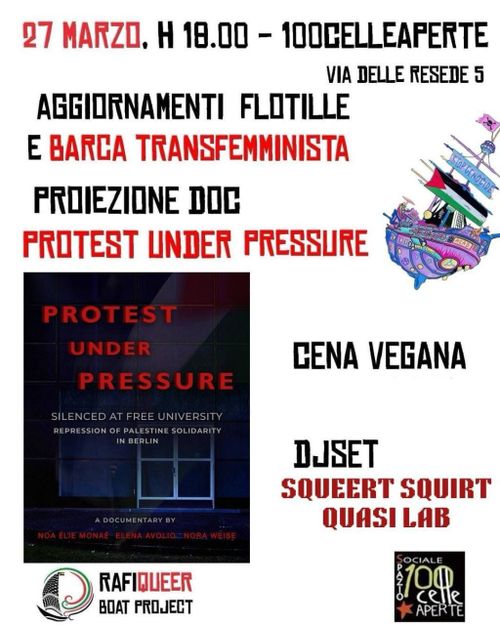 27 marzo 2026: Aggiornamenti flotille e barca transfemminista
