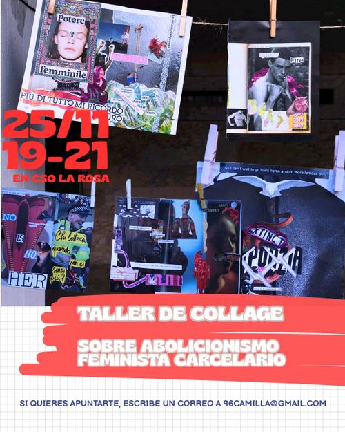 Taller de collage sobre abolicionismo feminista carcelario