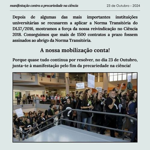 Manifestação Contra a Precariedade na Ciência 