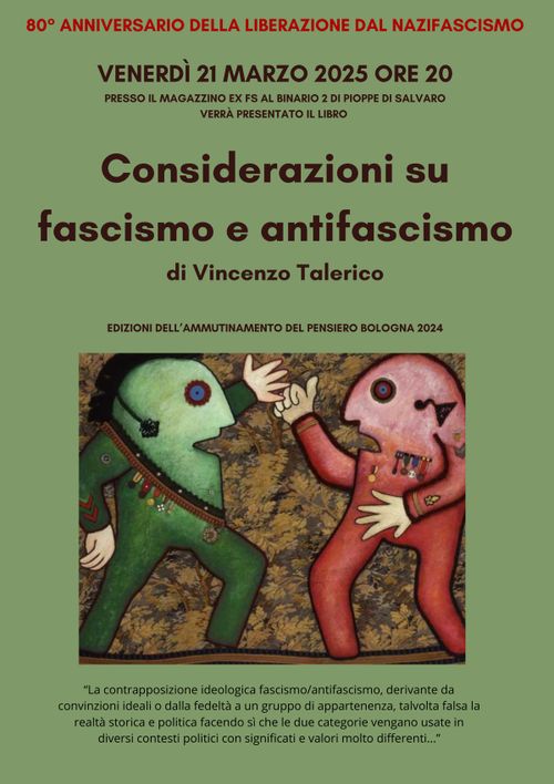 Presentazione della pubblicazione Considerazioni su fascismo e antifascismo