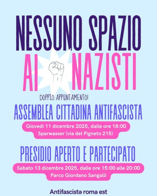 Nessuno spazio ai nazisti - Presidio aperto e partecipato