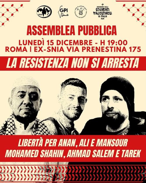 La Resistenza non si arresta - Assemblea Pubblica