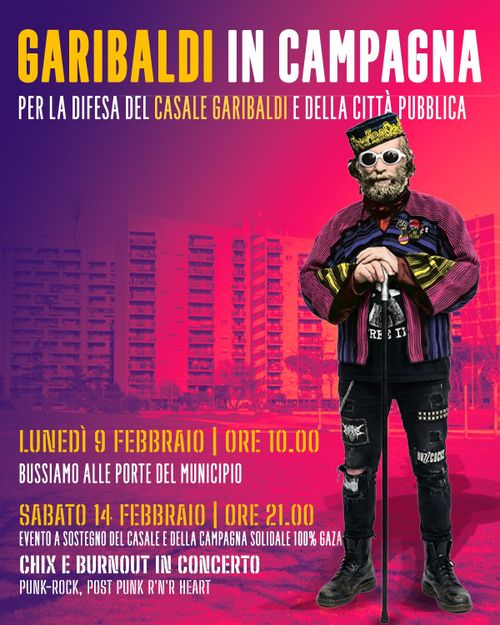  Campagna di primavera per difendere la città pubblica, per difendere Casale Garibaldi.