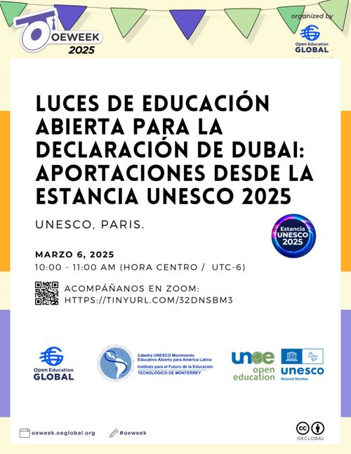 Luces de Educación Abierta para la Declaración de Dubai: Aportaciones desde la Estancia UNESCO 2025