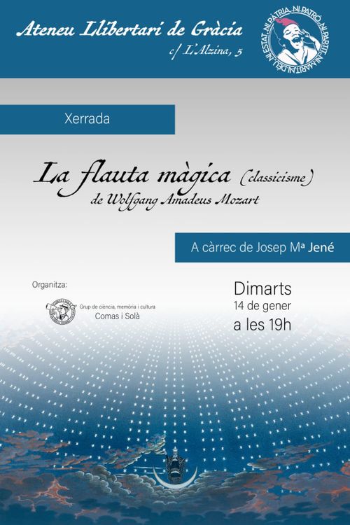 Xerrada i audicions: LA FLAUTA MÀGICA (Classicisme) de W.A.Mozart